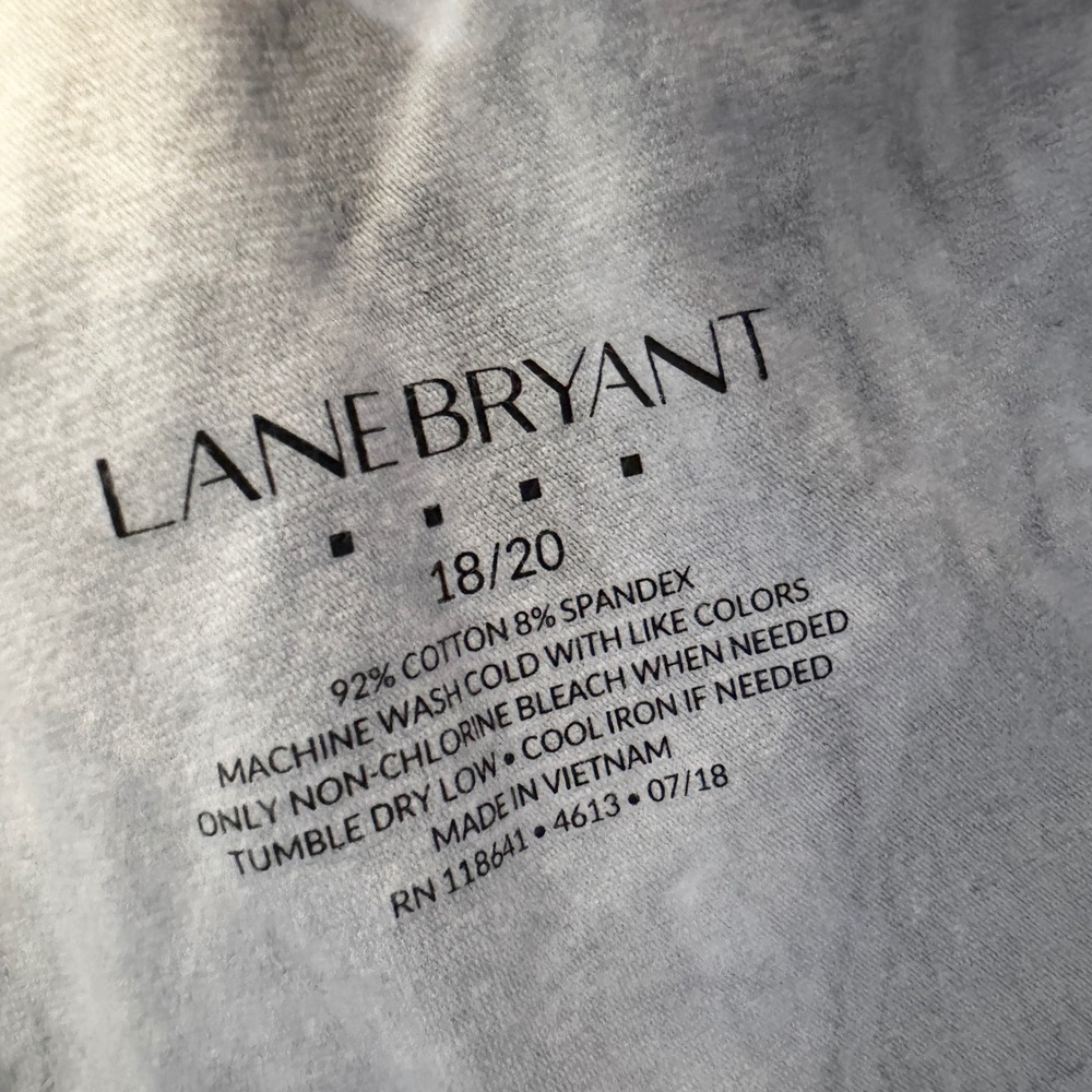 Lane Bryant Plus Size 18/20 Leggings Gray Cropped Strappy Livi Workout 1194 - Picture 6 of 6